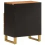 Solid mango wood nightstand brown and black 50x33x60 c by vidaXL, Nightstands - Ref: Foro24-356793, Price: 63,98 €, Discount: %