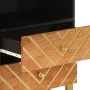 Solid mango wood nightstand brown and black 50x33x60 c by vidaXL, Nightstands - Ref: Foro24-356793, Price: 63,98 €, Discount: %