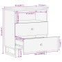 Mesita de noche madera maciza mango marrón y negro 50x33x60 c de vidaXL, Mesitas de noche - Ref: Foro24-356793, Precio: 64,55 €