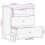 Nachttisch aus massivem Mangoholz, braun und schwarz, 50 x 33 x 60 cm von vidaXL, Nachttische - Ref: Foro24-356793, Preis: 63...
