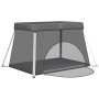 Parque infantil para bebés con colchón tela lino gris oscuro de vidaXL, Parques para bebés - Ref: Foro24-10302, Precio: 60,85...