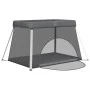 Playpen for babies with dark gray linen fabric mattress by vidaXL, Baby Playpens - Ref: Foro24-10302, Price: 60,33 €, Discoun...