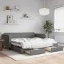 Sofá cama nido con cajones tela gris oscuro 100x200 cm de vidaXL, Camas y somieres - Ref: Foro24-3196858, Precio: 299,56 €, D...
