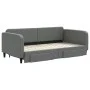 Sofá cama nido con cajones tela gris oscuro 100x200 cm de vidaXL, Camas y somieres - Ref: Foro24-3196858, Precio: 299,56 €, D...