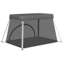 Parque infantil para bebés con colchón tela lino gris oscuro de vidaXL, Parques para bebés - Ref: Foro24-10302, Precio: 60,85...