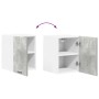 Mueble colgante Riga 2 pcs Gris Concreto y 30 x 31 x 40 cm