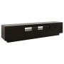 Mueble para TV con luces LED negro 180x35x40 cm