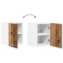 Mueble colgante Riga 2 pcs Madera Vieja y 30 x 31 x 40 cm