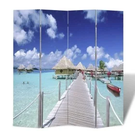 Beach design folding divider screen 160x170 cm by vidaXL, Room dividers - Ref: Foro24-240476, Price: 105,83 €, Discount: %