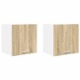 Mueble colgante Riga 2 pcs Roble Sonoma y 40 x 31 x 40 cm