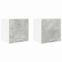 Mueble colgante Riga 2 pcs Gris Concreto y 40 x 31 x 40 cm