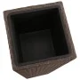 Raised garden pots 3 units brown synthetic rattan by vidaXL, Pots and planters - Ref: Foro24-40535, Price: 84,89 €, Discount: %