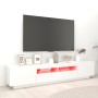 Mueble para TV con luces LED blanco 200x35x40 cm
