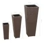 Raised garden pots 3 units brown synthetic rattan by vidaXL, Pots and planters - Ref: Foro24-40535, Price: 84,89 €, Discount: %