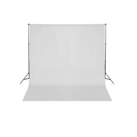 Sistema de soporte de telón fondo fotográfico 600x300 cm blanco