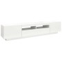 Mueble para TV con luces LED blanco 200x35x40 cm