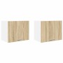 Mueble colgante Riga 2 pcs Roble Sonoma y 50 x 31 x 40 cm