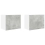 Mueble colgante Riga 2 pcs Gris Concreto y 50 x 31 x 40 cm