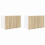 Mueble colgante Riga 2 pcs Roble Sonoma y 60 x 31 x 40 cm