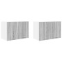Mueble colgante Riga 2 pcs Gris Sonoma y 60 x 31 x 40 cm