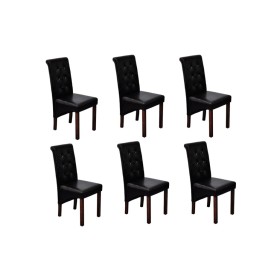 Esszimmerstühle 6 Einheiten Kunstleder schwarz von vidaXL, Essstühle - Ref: Foro24-160318, Preis: 569,55 €, Rabatt: %