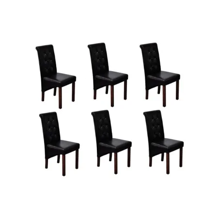 Esszimmerstühle 6 Einheiten Kunstleder schwarz von vidaXL, Essstühle - Ref: Foro24-160318, Preis: 519,85 €, Rabatt: %