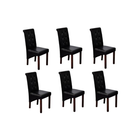 Esszimmerstühle 6 Einheiten Kunstleder schwarz von vidaXL, Essstühle - Ref: Foro24-160318, Preis: 569,55 €, Rabatt: %