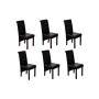 Sillas de comedor 6 unidades cuero sintético negro de vidaXL, Sillas de comedor - Ref: Foro24-160318, Precio: 526,87 €