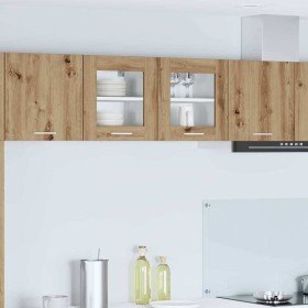 Mueble colgante con puerta Riga Roble artesanal 40 x 31 x 40 cm