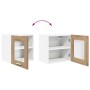 Mueble colgante con puerta Riga Roble artesanal 40 x 31 x 40 cm