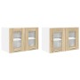 Mueble colgante Riga 2 pcs Roble Sonoma 60 x 31 x 40 cm