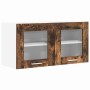 Mueble colgante con puerta Riga Roble Ahumado y 80 x 31 x 40 cm