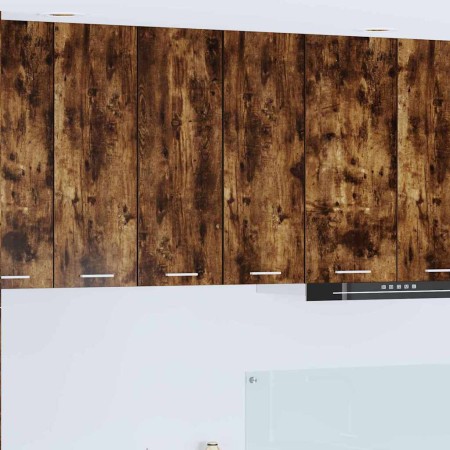 Mueble colgante Riga 2 pcs Roble Ahumado y 30 x 31 x 80 cm