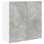 Mueble colgante con estante Riga Gris Concreto 80 x 31 x 80 cm