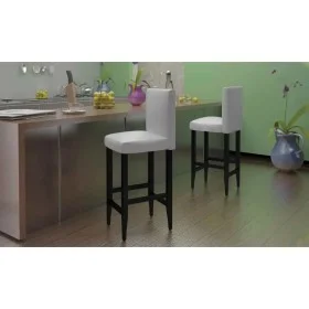 Kitchen stools 2 units white synthetic leather by vidaXL, Kitchen stools - Ref: Foro24-240073, Price: 192,96 €, Discount: %