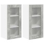 Mueble colgante Riga 2 pcs Gris Concreto 40 x 31 x 80 cm
