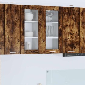 Mueble colgante Riga 2 pcs Roble ahumado 40 x 31 x 80 cm