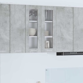 Mueble colgante con estante Riga Gris Concreto 60 x 31 x 80 cm