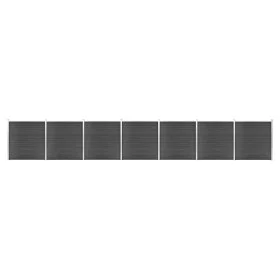 Black WPC Fence Panel Set 1218x186cm by vidaXL, fence panels - Ref: Foro24-3070434, Price: 1,00 €, Discount: %