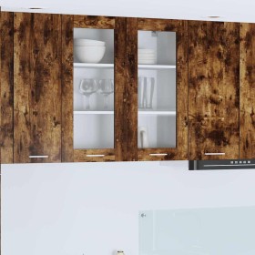 Mueble colgante con estante Riga Roble ahumado 80 x 31 x 80 cm