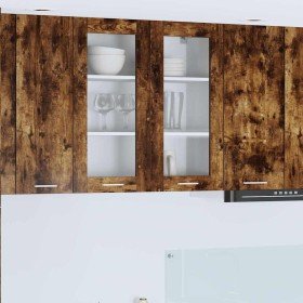 Mueble colgante con estante Riga Roble ahumado 80 x 31 x 80 cm