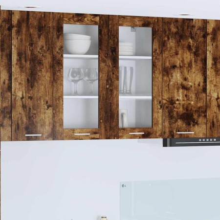 Mueble colgante con estante Riga Roble ahumado 80 x 31 x 80 cm