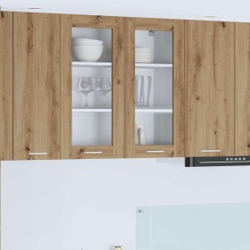 Mueble colgante con puerta Riga Roble artesanal 80 x 31 x 80 cm