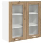 Mueble colgante con puerta Riga Roble artesanal 80 x 31 x 80 cm