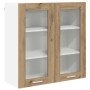 Mueble colgante con puerta Riga Roble artesanal 80 x 31 x 80 cm en Armarios de cocina | Comprar online en Foro24
