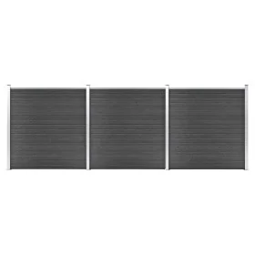 Schwarzes WPC-Zaunplatten-Set, 526 x 186 cm von vidaXL, Zaunpaneele - Ref: Foro24-3070430, Preis: 778,49 €, Rabatt: %