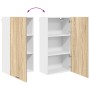 Mueble colgante con puerta Riga Roble Sonoma y 50 x 31 x 100 cm