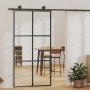 Puerta corredera con herrajes ESG vidrio y aluminio 102x205 cm en Puertas | Comprar online en Foro24