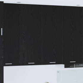 Mueble colgante con puerta Riga Roble Negro 80 x 31 x 100 cm en Armarios de cocina | Comprar online en Foro24