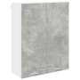 Mueble colgante con estante Riga Gris Concreto 80 x 31 x 100 cm